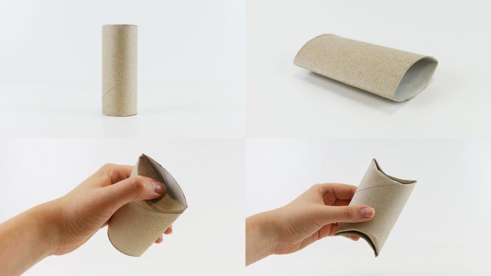 fold toilet paper tube